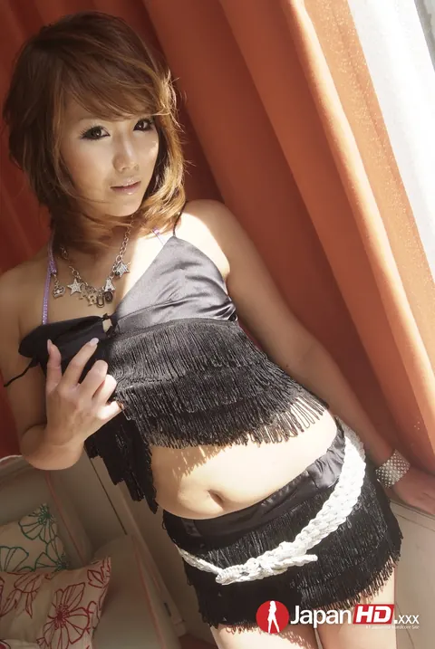 AKIHO NISHIMURA: Japanese Redhead with Big Natural Tits Fingers and Spreads – photo 7 of 17