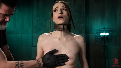 Brooke Johnson: Busty Blonde in Latex Bondage Plays with a Dildo in Micro Bikini – photo 2 of 20