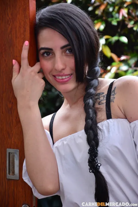 Karol Higuita: Colombian Brunette Sucks and Rides a Black Cock Outdoors – photo 2 of 21