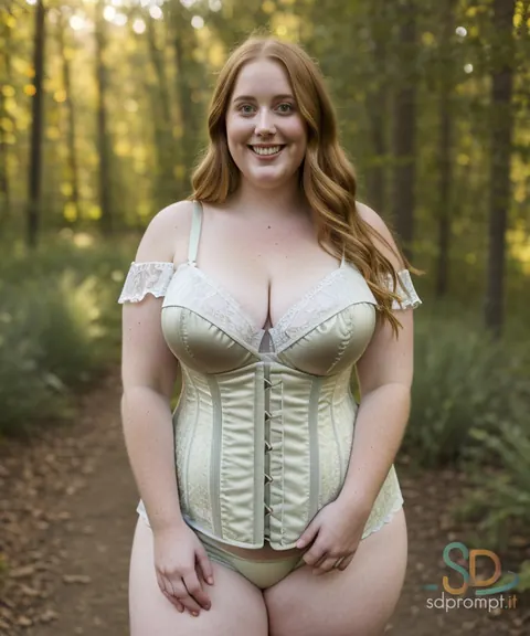 AI-Generated BBW Poses in Lingerie Outdoors – photo 9 of 14