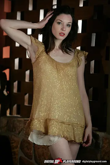 Thick Brunette in a Skirt and Heels Spreads Her Hairy Pussy