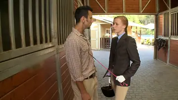 Redhead in Boots and Uniform Sucks Cock and Takes Anal Doggy Style