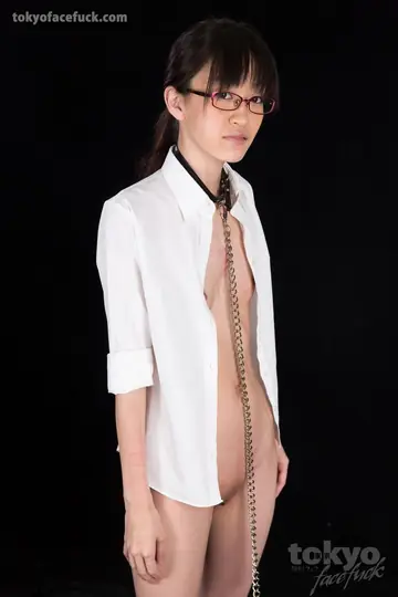 Skinny Japanese Woman in Glasses Gives a Deepthroat and Takes a Facial
