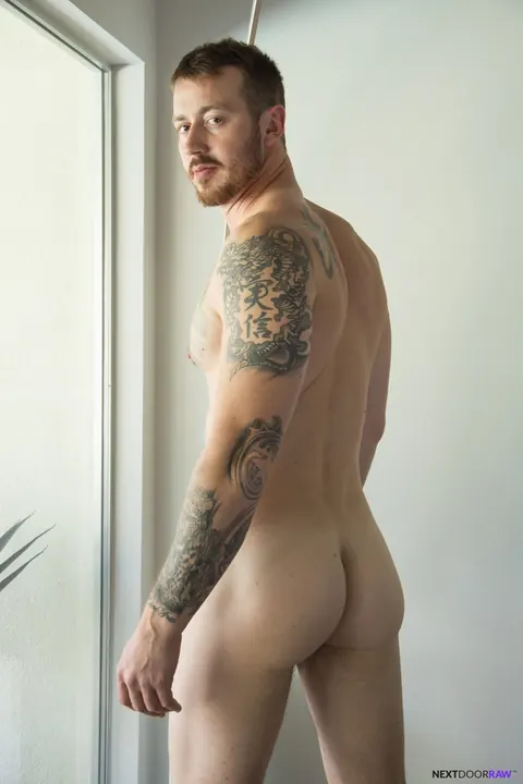 Two Tattooed Hairy Men Kiss and Fuck Bareback – photo 1 of 21