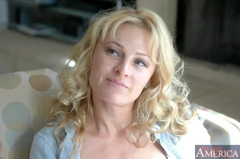 Danielle Frost: Mature Blonde MILF Reveals Her Big Tits and Pulls Panties Aside – photo 2 of 16