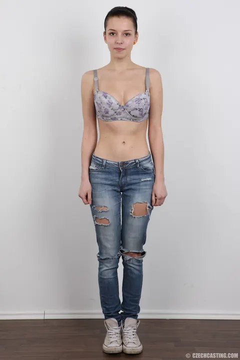 Czech Brunette Strips Out of Her Jeans and Lingerie – photo 4 of 20