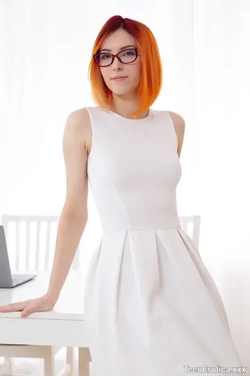 Redhead Undresses for Kissing, Pussy and Anal Sex