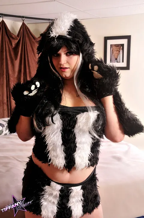 Trans Woman Strips Nude and Displays Her Hard Cock Front and Back – photo 4 of 16