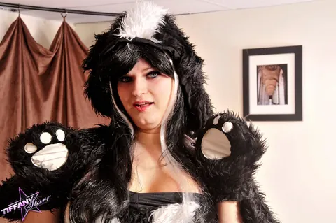 Trans Woman Strips Nude and Displays Her Hard Cock Front and Back – photo 2 of 16