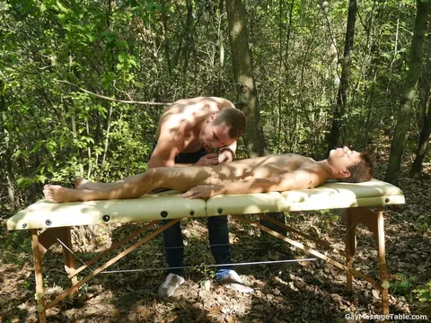 Two Men Fuck Bareback and Finger Asses in the Forest – photo 9 of 21