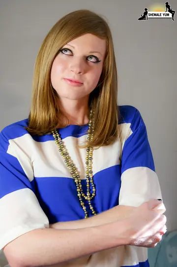 Trans Woman in Panties Poses Nude and Reveals All