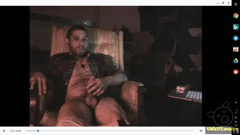 Hairy Man Strips and Jerks Off While Watching Porn – photo 12 of 14
