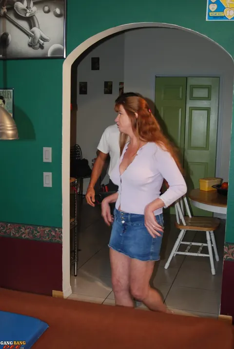 Dee Delmar: Mature Redhead Bends Over a Chair for Anal and a Facial – photo 1 of 20