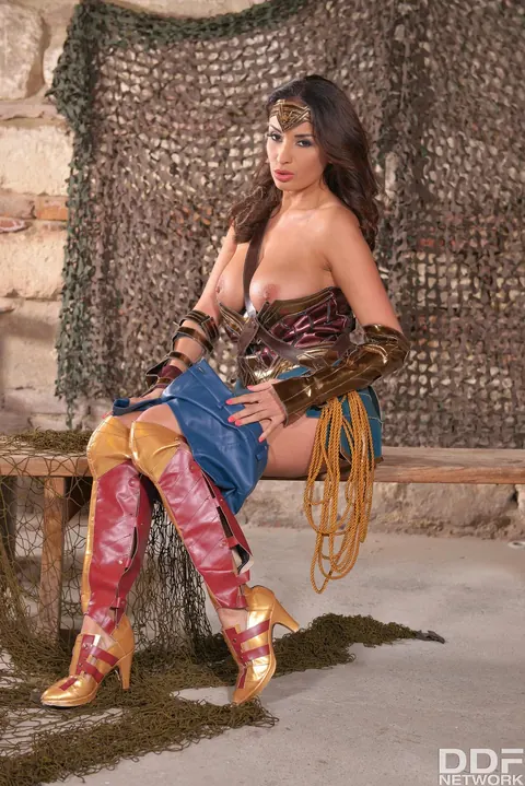 Anissa Kate: Latina MILF in Cosplay Masturbates in Stockings and Boots – photo 6 of 16