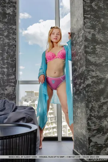 Bianca Bell – Chubby Blonde Strips Out of Her Lingerie and Spreads on Beanbag Chair