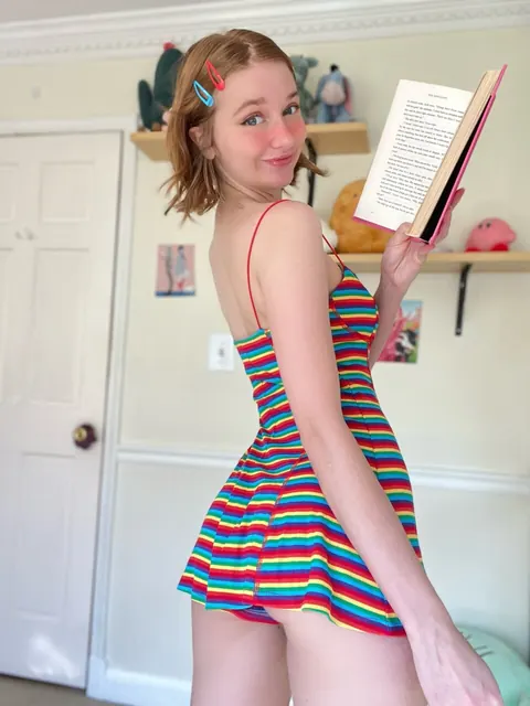 Petite Redhead Strips Nude and Poses for the Camera – photo 16 of 17