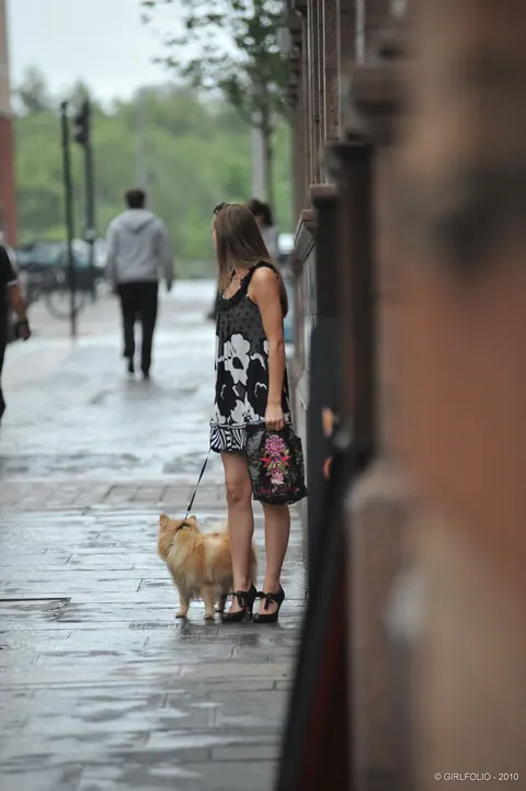 Woman Strips Out of Her Dress in Public – photo 4 of 12