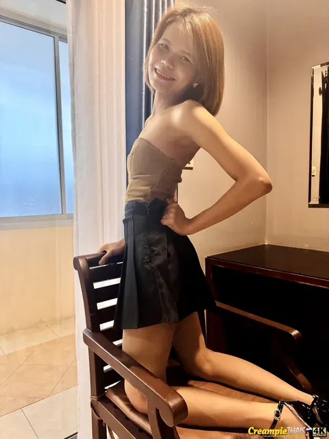 Thai BBW Stripteases and Takes a Creampie in the Bedroom – photo 3 of 21