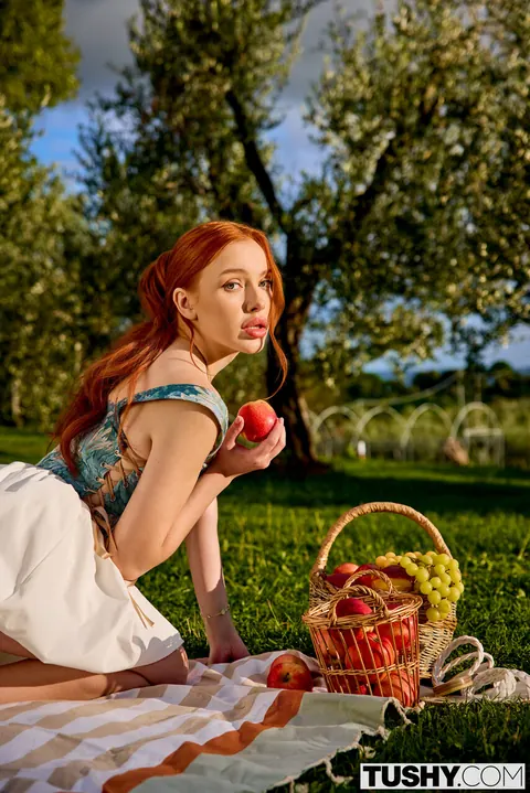 Melanie Marie: Redhead with Natural Tits Takes Anal and Kisses Her Partner – photo 2 of 21