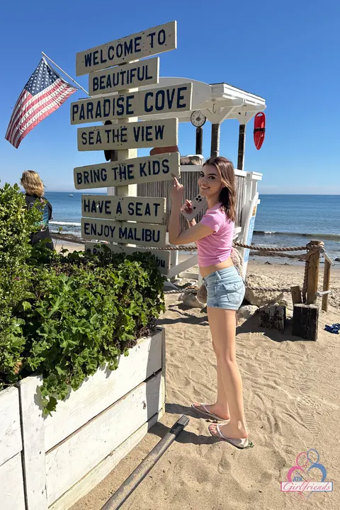 Julia James: Petite Russian Brunette Poses on the Beach in Public – photo 19 of 21
