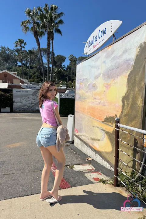 Julia James: Petite Russian Brunette Poses on the Beach in Public – photo 17 of 21