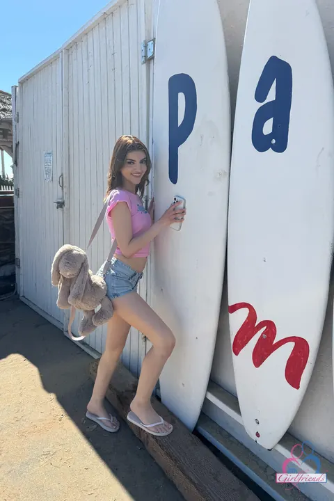 Julia James: Petite Russian Brunette Poses on the Beach in Public – photo 13 of 21