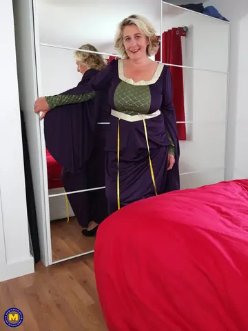 Mature Blonde MILF with Big Tits Gives a Blowjob and Takes Anal