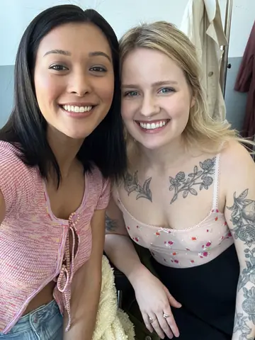 British Brunette Joins Interracial Threesome with Lesbian Play and a Creampie