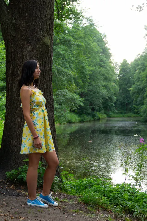 Henna Ssy: Busty Brunette Undresses Outdoors for Anal and a Facial – photo 1 of 21