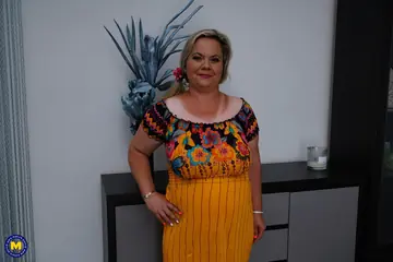 Mature BBW with Big Tits Kisses Her Man Before Anal Doggy Style on the Sofa