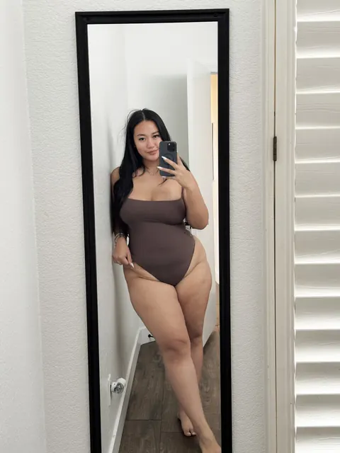 Asian BBW Strips Out of Her Lingerie and Bikini Outdoors – photo 3 of 20