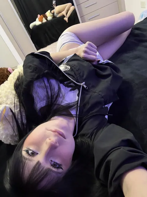 Skinny Brunette in Pigtails Spreads in Her Panties – photo 10 of 10