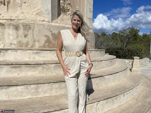 Sweet Susi: Mature Blonde MILF Hikes and Flashes Her Ass Outdoors – photo 1 of 16