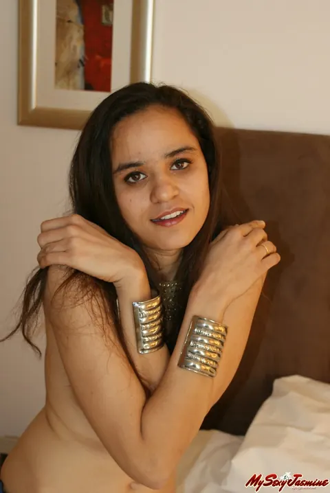 Jasmine Mathur: Petite Indian Brunette Reveals Her Natural Tits in Panties – photo 9 of 12