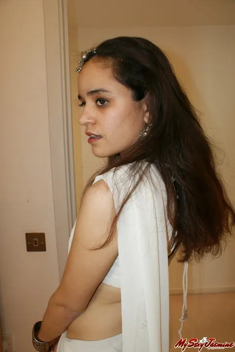 Jasmine Mathur: Petite Indian Brunette Reveals Her Natural Tits in Panties – photo 2 of 12