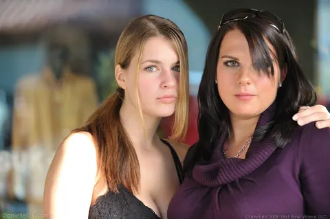 Danielle Delaunay: Two Blonde Women Compare Big Natural Tits and Spread – photo 4 of 16