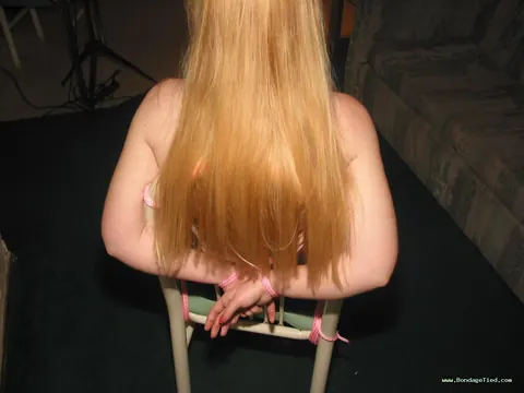 Bound Blonde MILF Spreads Her Legs in High Heels – photo 12 of 16