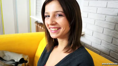 Augustina: Russian Brunette Rides Cock and Takes a Cumshot in Casting – photo 3 of 20