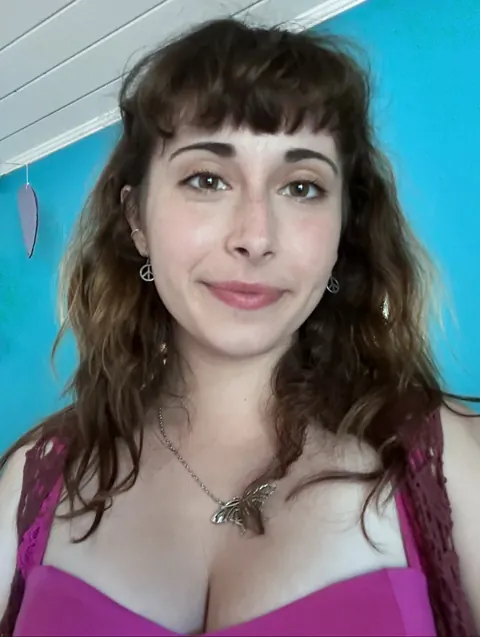 Skinny Brunette with Big Tits Pulls Panties Aside in Selfie – photo 2 of 14