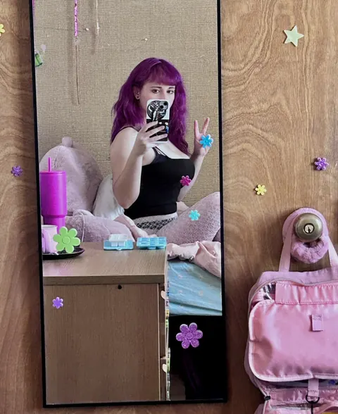 Skinny Brunette with Big Tits Pulls Panties Aside in Selfie – photo 4 of 14