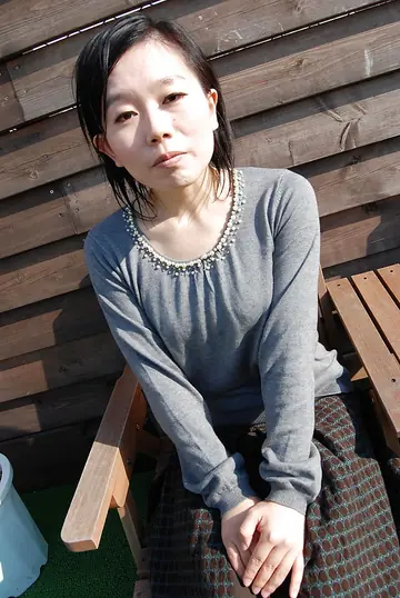 Asian MILF Strips Out of Her Lingerie and Pantyhose Outdoors