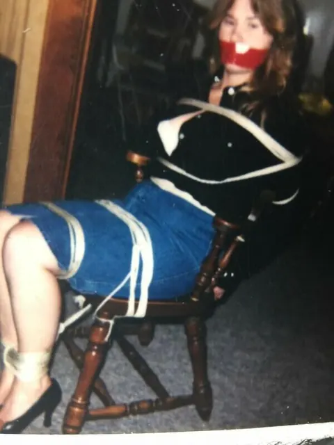 Busty Woman Restrained in Lingerie, Skirt and Heels for BDSM – photo 1 of 14