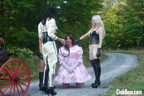 Jean Bardot: Tall Brunette MILF Trains Two Men in Anal Bondage Threesome on a Farm – photo 2 of 13