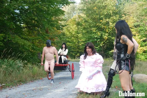 Jean Bardot: Tall Brunette MILF Trains Two Men in Anal Bondage Threesome on a Farm – photo 5 of 13