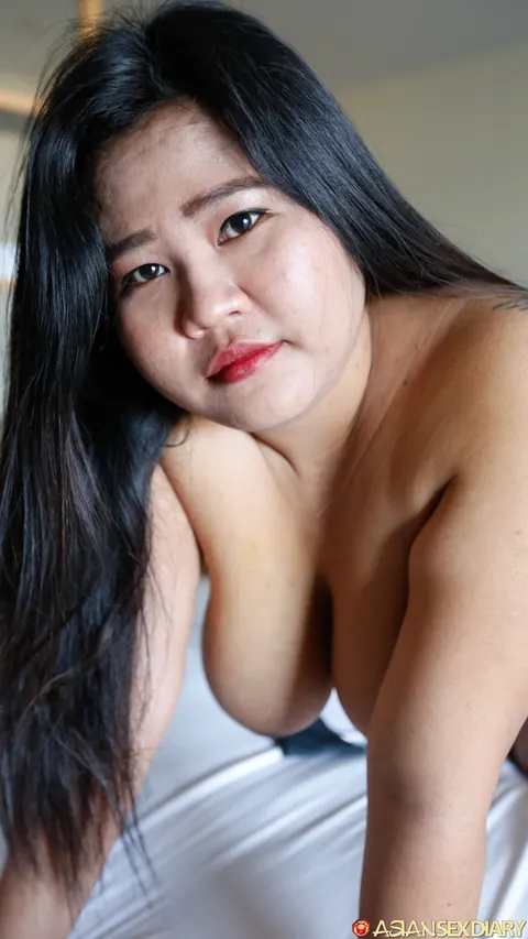 Chubby Asian Babe with Big Natural Tits Spreads Her Hairy Pussy – photo 14 of 20