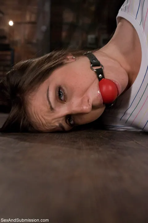 Kiera King: Submissive Busty MILF Gives a Blowjob While Bound in High Heels – photo 3 of 20