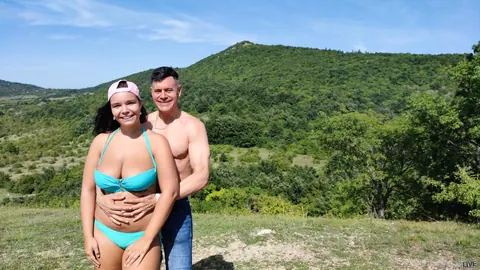 Sofia Lee: BBW Brunette Shows Her Big Natural Tits Outdoors in a Bikini – photo 11 of 15
