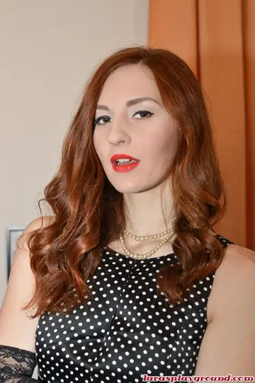 Lara Latex – Busty Brunette MILF and Redhead Kiss and Spread in Stockings and Dresses