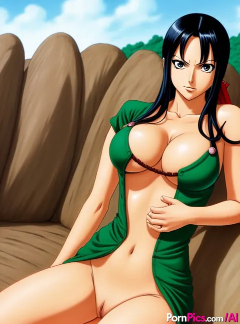 AI-Generated Busty Woman Undresses and Spreads Outdoors – photo 10 of 10