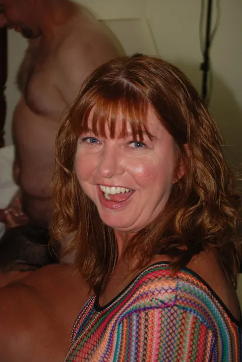 Double Dee: Curvy Mature Blonde with Big Tits Joins a Group Sex Session – photo 3 of 21
